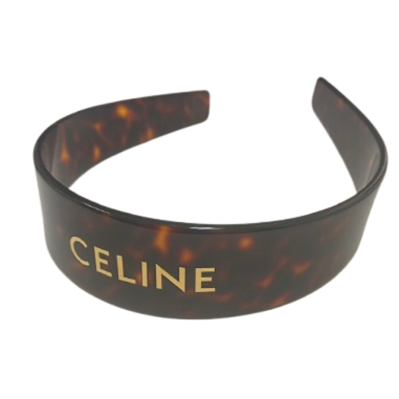 セリーヌ ロゴカチューシャ プラスチック ブラウン｜ブランド買取なら