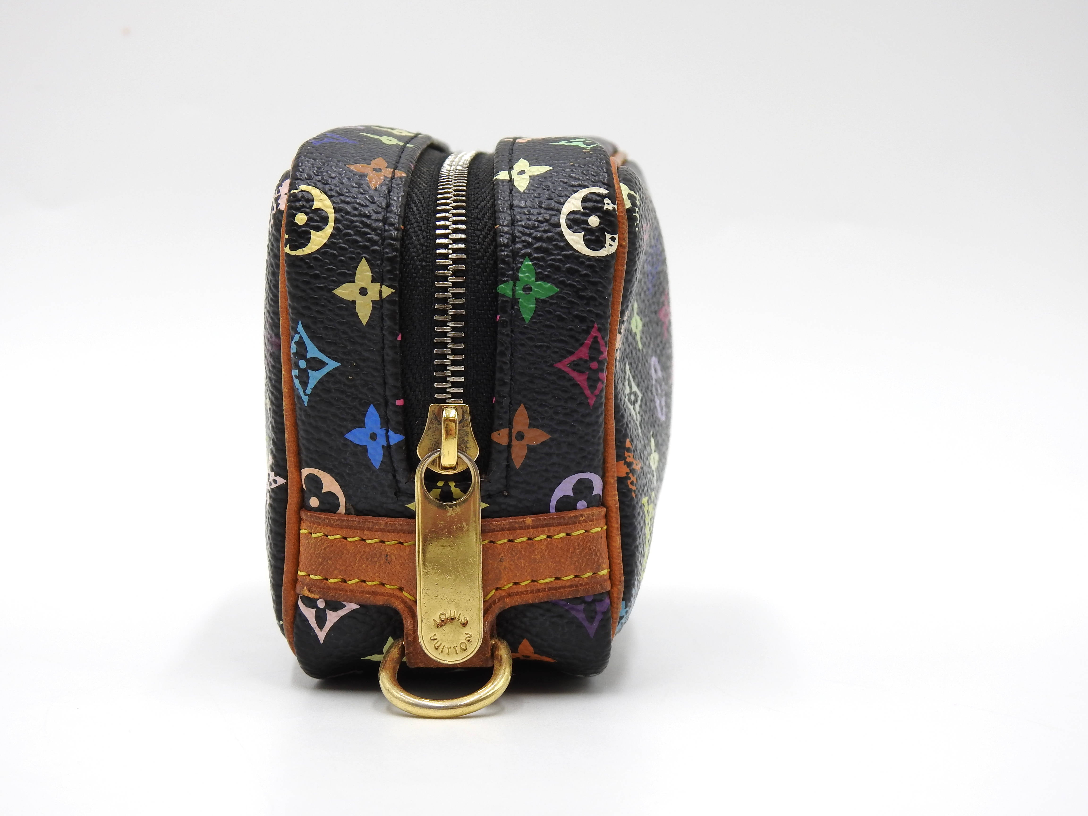 LOUIS VUITTON Monogram Multicolor Trousse Wapity Camera Case Black