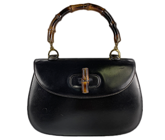 バンブー レザー ブラック トートバッグ|古い買取実績|キズ・汚れ