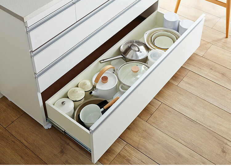 キッチンカウンター 間仕切り ステンレス天板 幅120 完成品 国産 背面