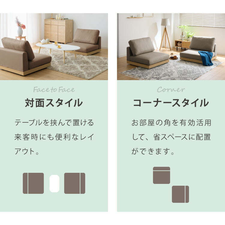 ソファ フロアソファ ローソファ 1人掛け 1P 幅75 座面高さ20 カバー