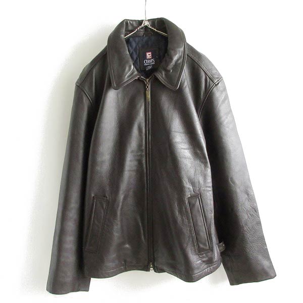 CHAPS ラルフローレン レザージャケット L ダークブラウン系