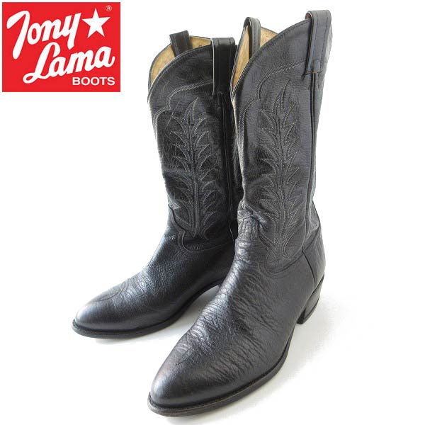 Tony Lama トニーラマ ウエスタンブーツ 黒 10.5D 28.5cm ブラック