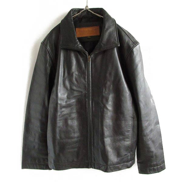 美品 Timberland ティンバーランド Tバック 肉厚 レザー ジャケット 黒