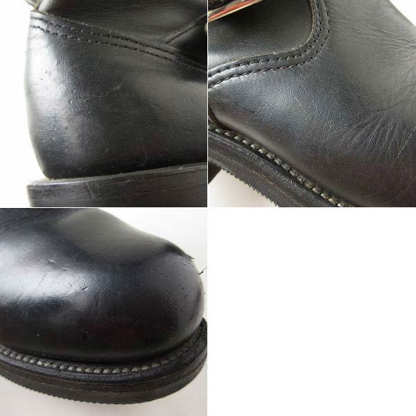 80s USA製 CHIPPEWA チペワ プリント黒タグ スチールトゥ エンジニア