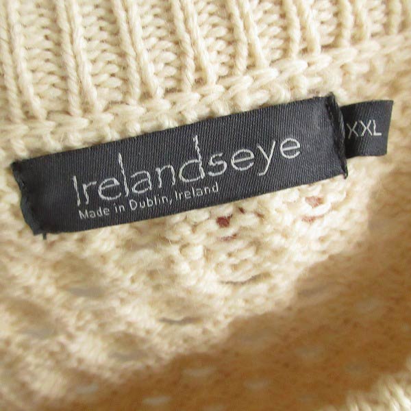 美品 アイルランド製 irelandseye ケーブル編み フィッシャーマン