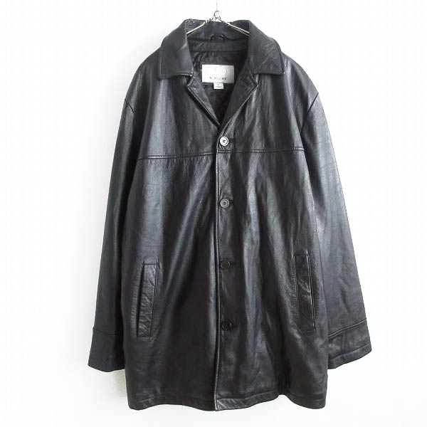 WILSONS LEATHER M.JULIAN Tバック 柔らかレザー カーコート 黒 L