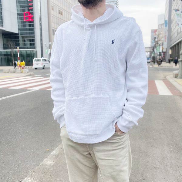 POLO ポロ ラルフローレン プルオーバー ワッフル サーマル パーカー