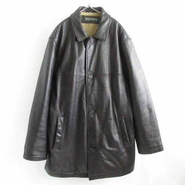 DOCKERS ドッカーズ Tバック カウレザー カーコート 黒 L レザー