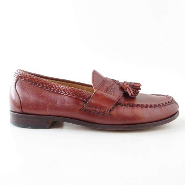 USA製アレンエドモンズMaxfieldタッセルローファー|茶系10EEE幅広28cm