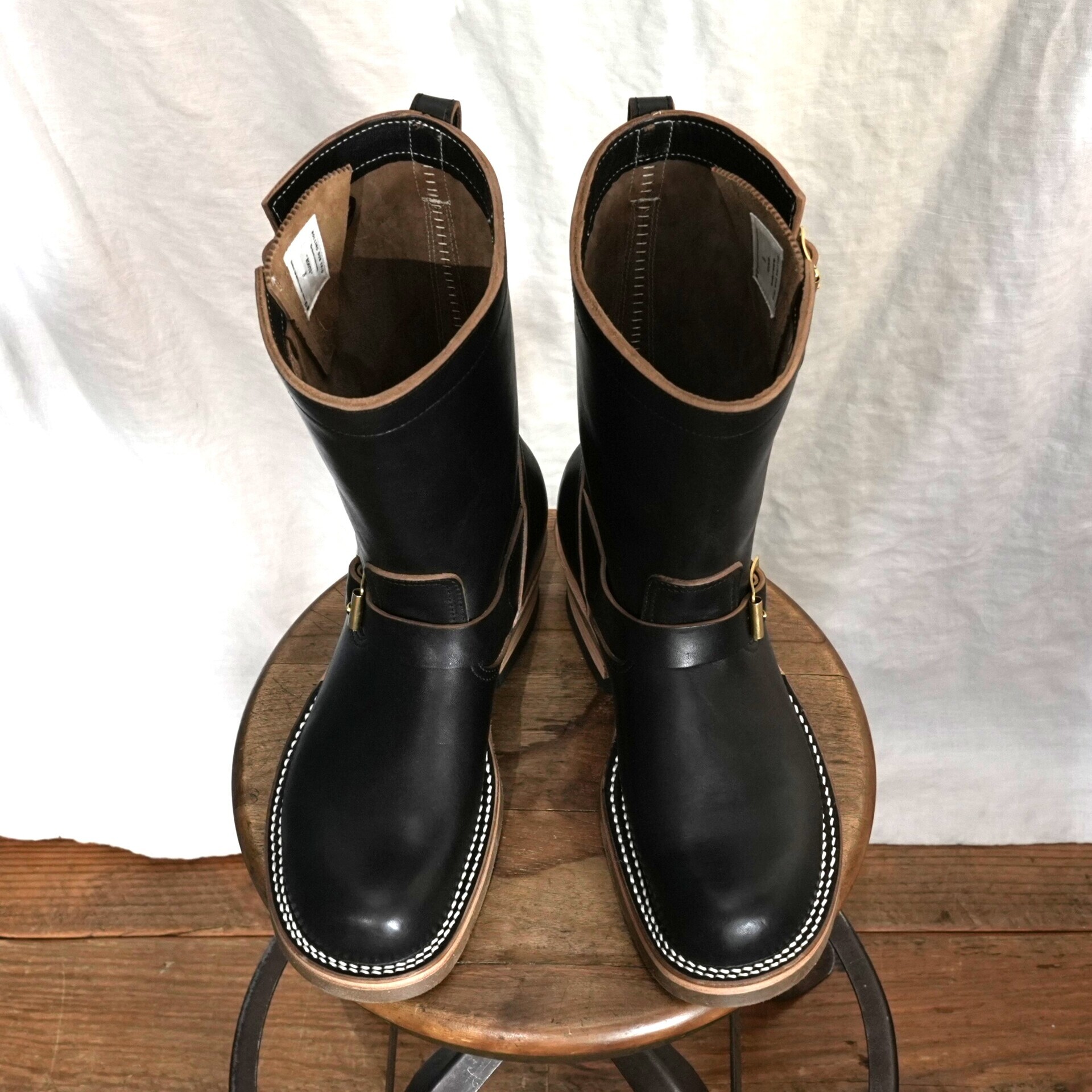 ローリングダブトリオ ルーツ エンジニアブーツ ブラック ホースバット