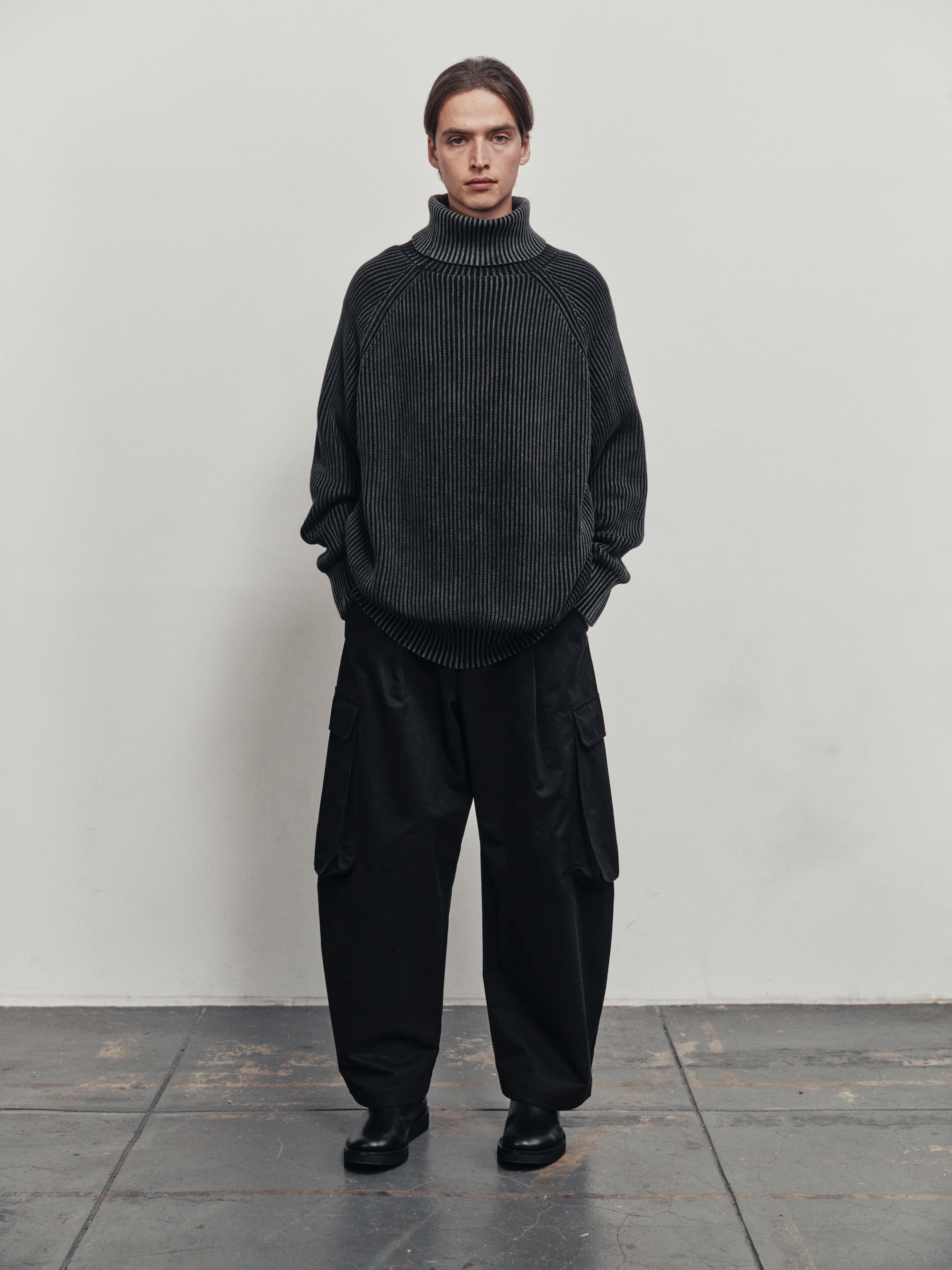 BTMK HIGH NECK KNIT washed HN99