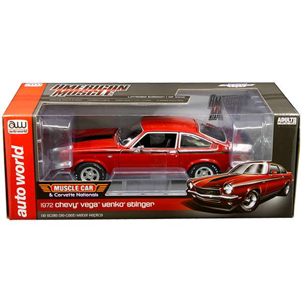 Autoworld Amm1156 1972 Chevrolet Vega Yenko Stinger 1:18 Mcacn Red