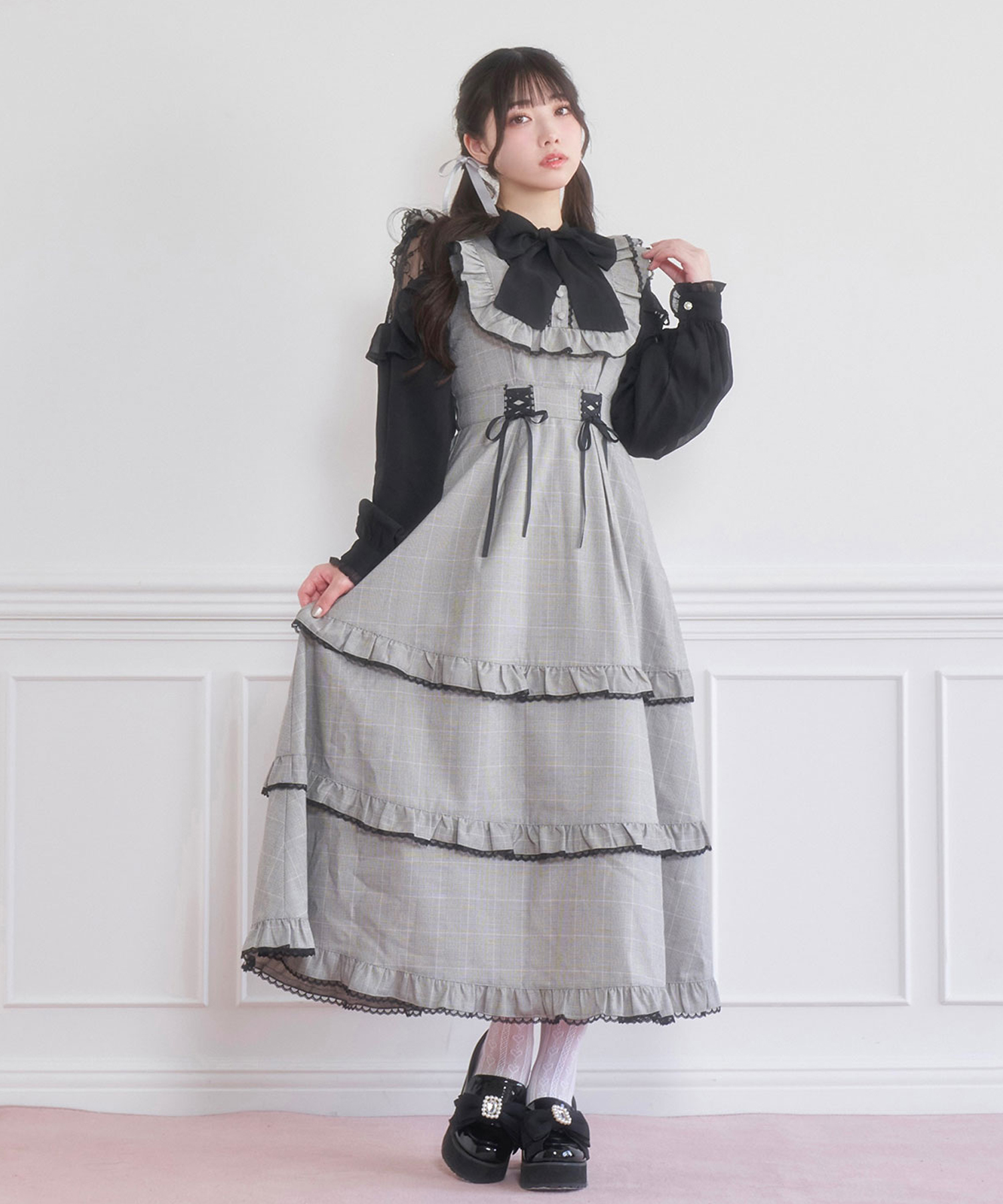 バックレースアップロングジャンパースカート – BUNNY APARTMENT