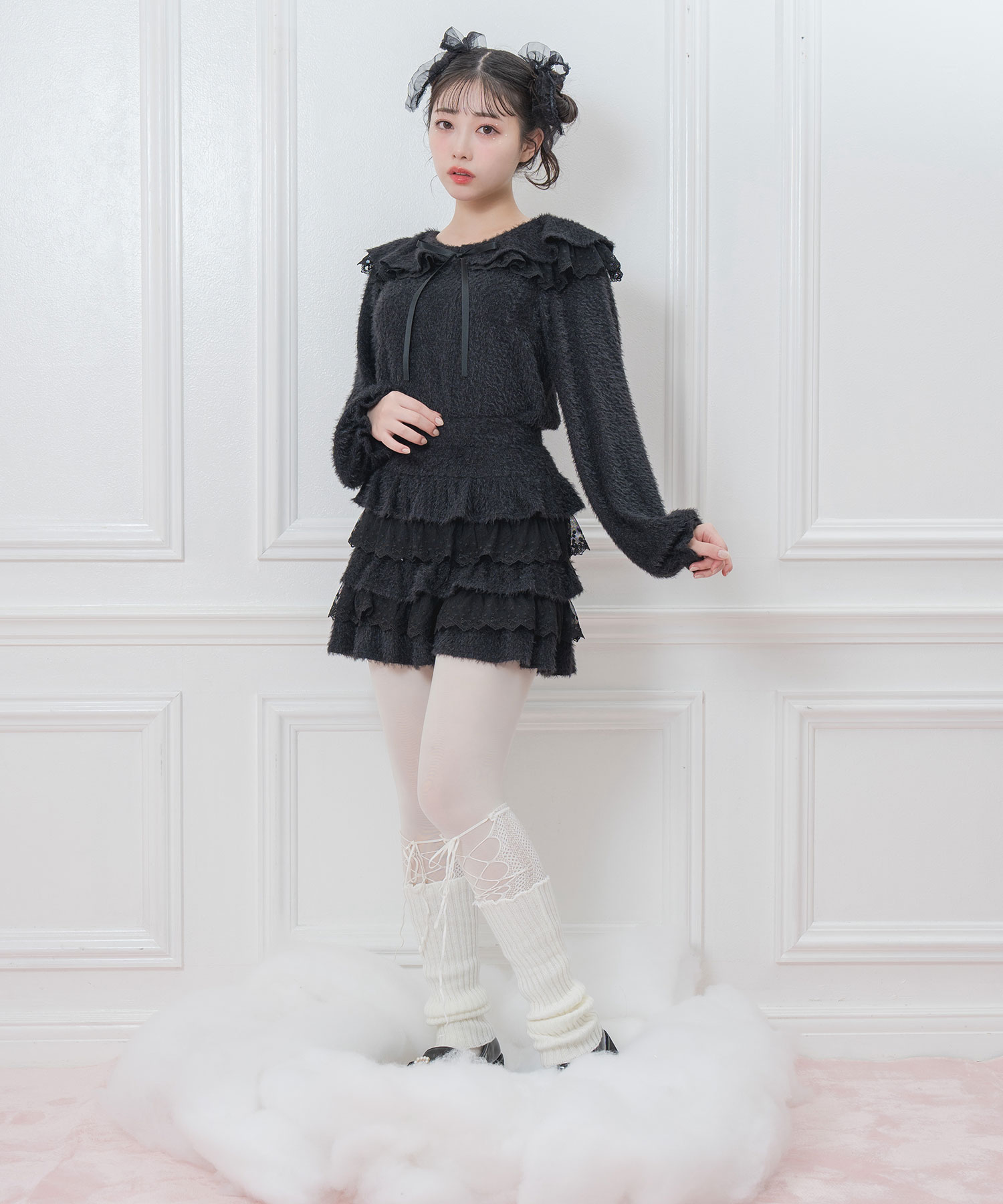 ハートケーブルレースアップポンチョ – BUNNY APARTMENT