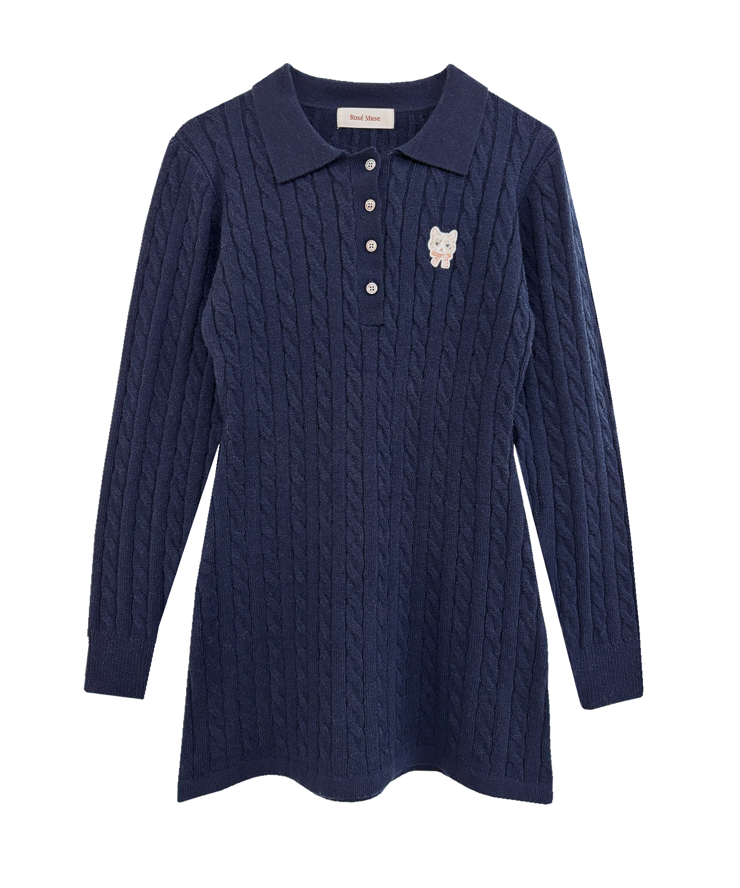 cat emb cable knit o/p – BUNNY APARTMENT