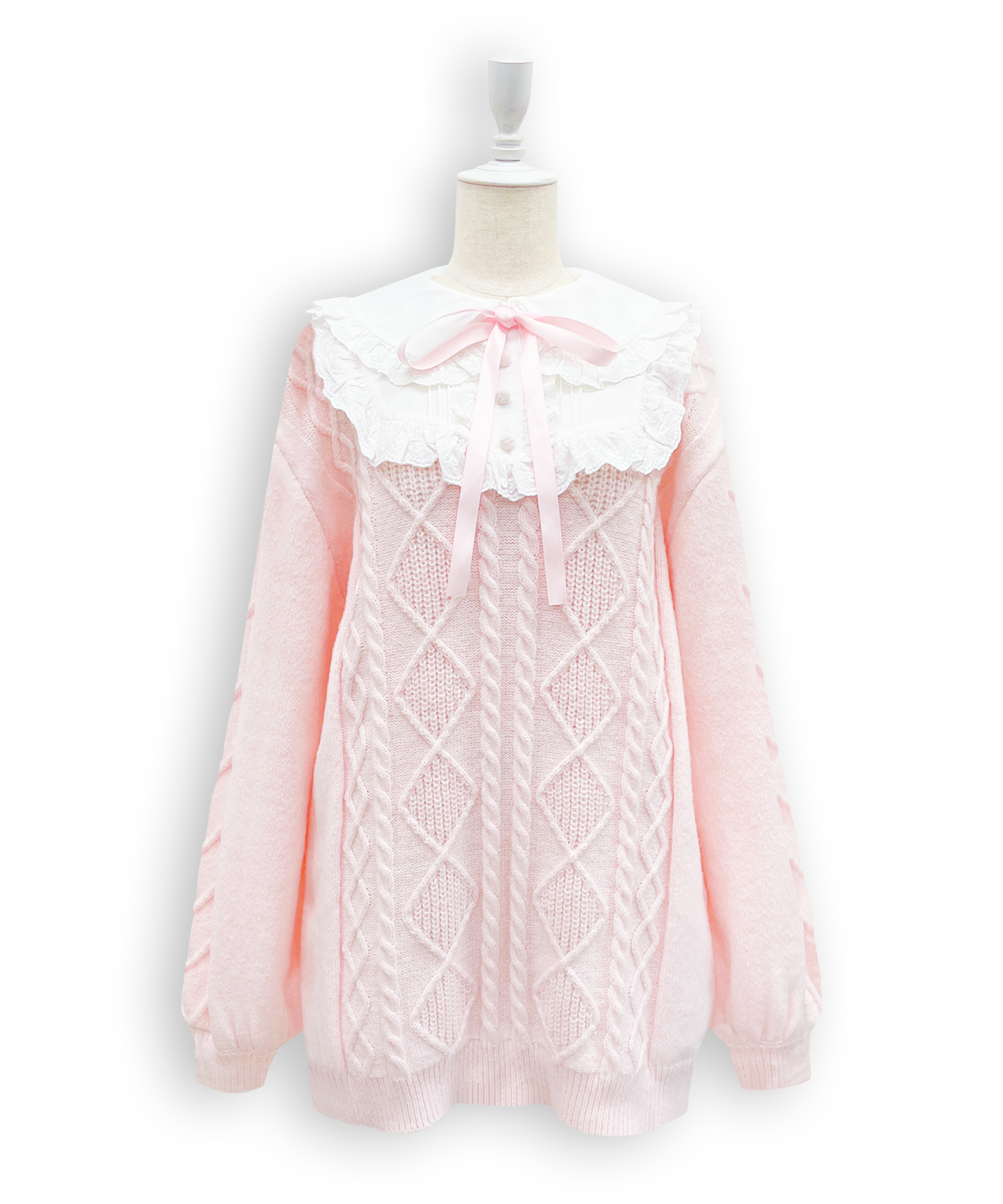 配色ヨークコットンレースニットワンピース – BUNNY APARTMENT