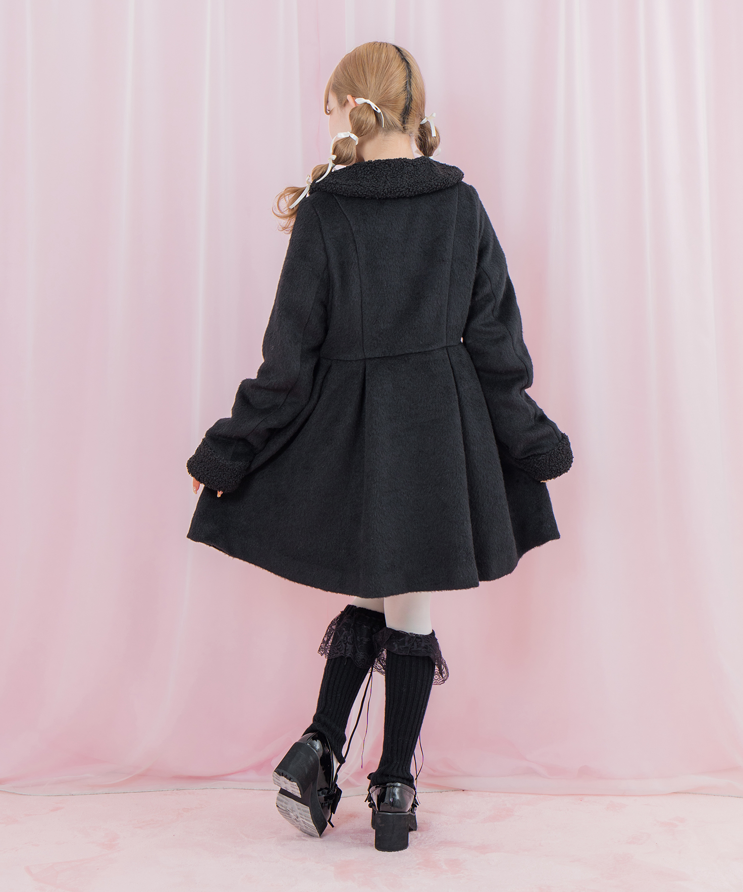 エコファーリボンフレアコート – BUNNY APARTMENT