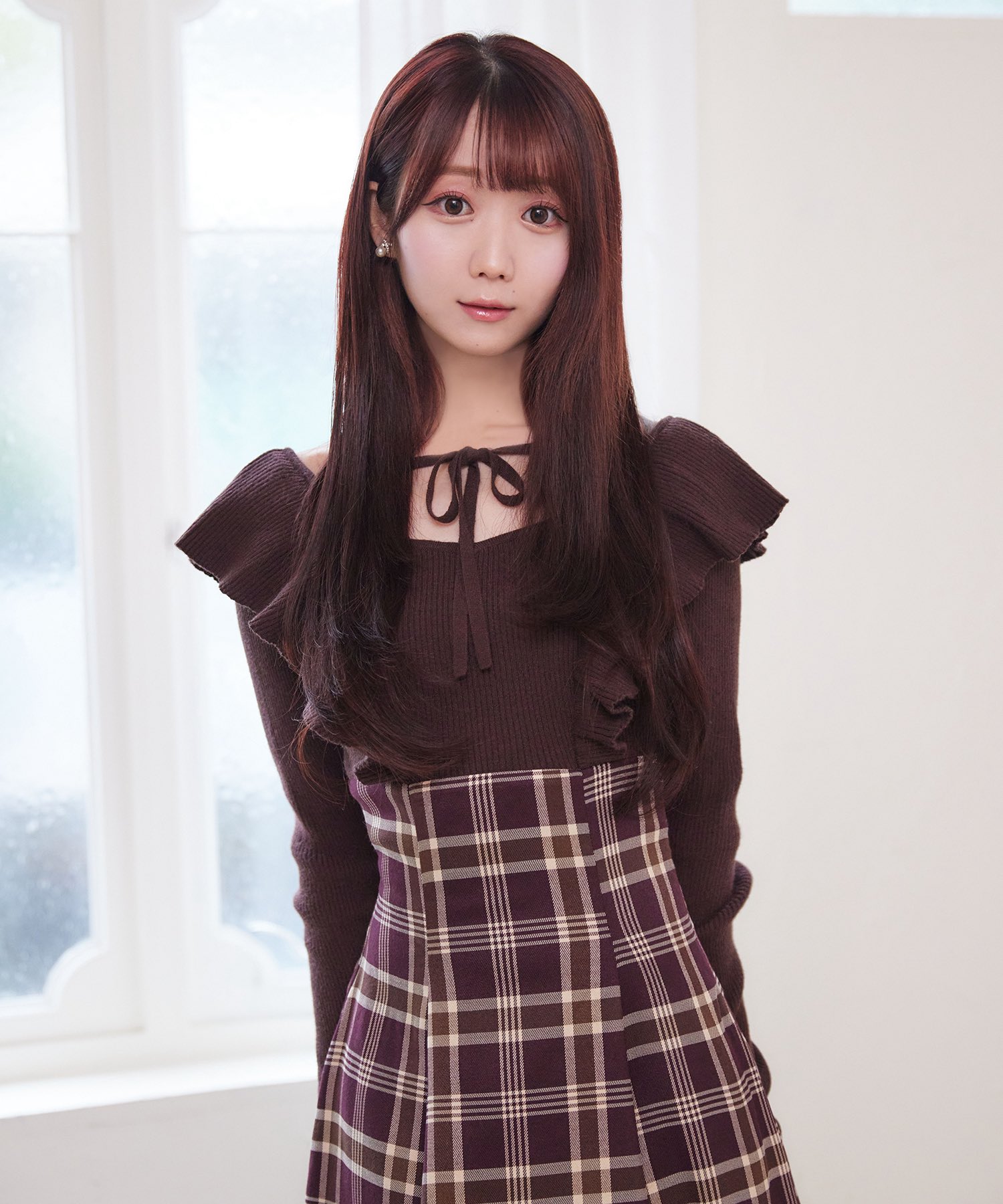 checkered×knit docking one piece – BUNNY APARTMENT