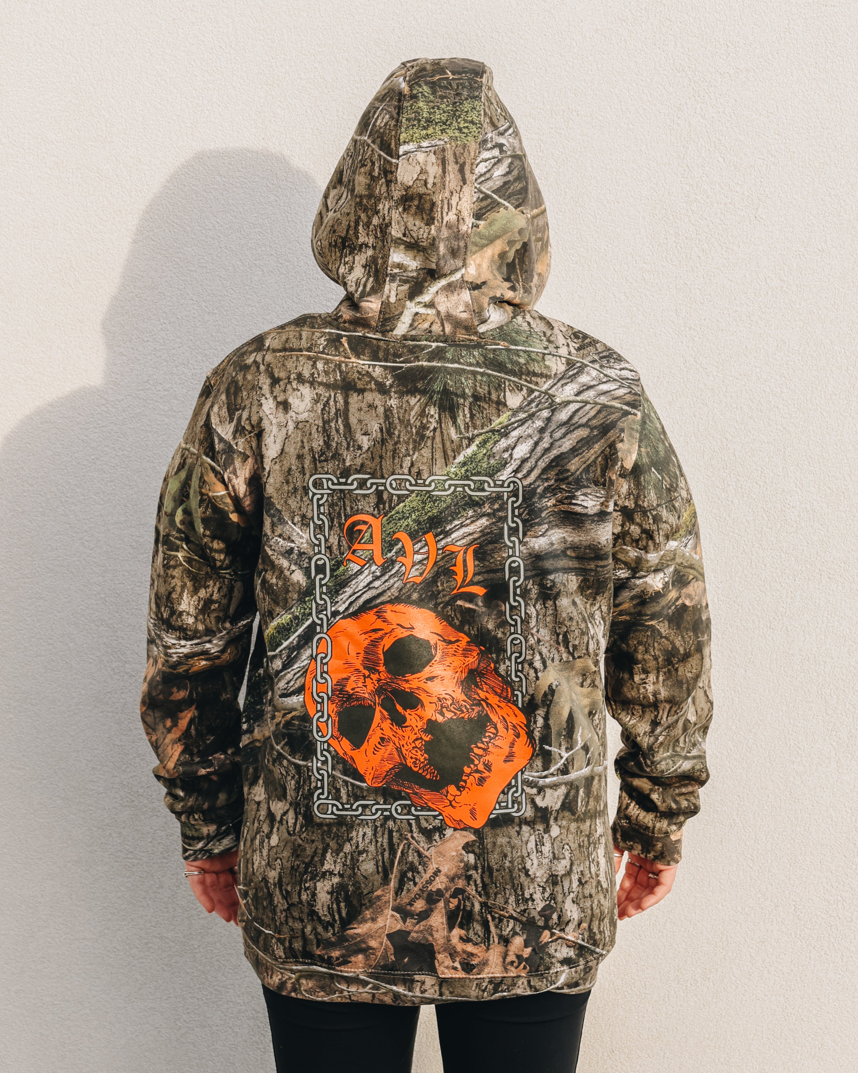 Mossy Oak Death Metal Logo Camo Hoodie – Burial Beer