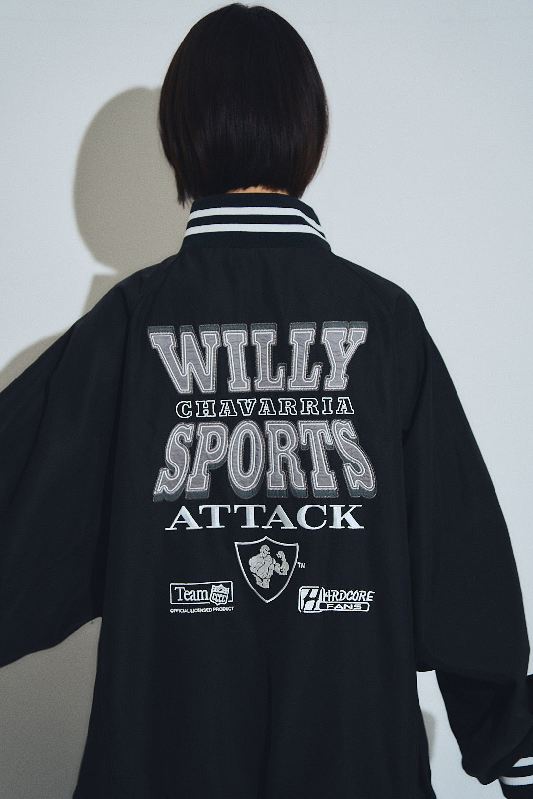 WILLY CHAVARRIA / STADIUM JACKET RECYCTEX BLACK