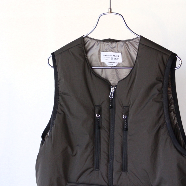 ENDS and MEANS エンズアンドミーンズ Tactical Puff Vest ブラック EM
