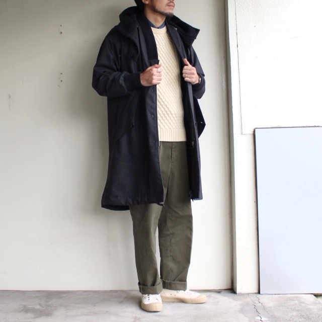 HAVERSACK 高密度ウールエターミンコート 471832 （チャコール） - C