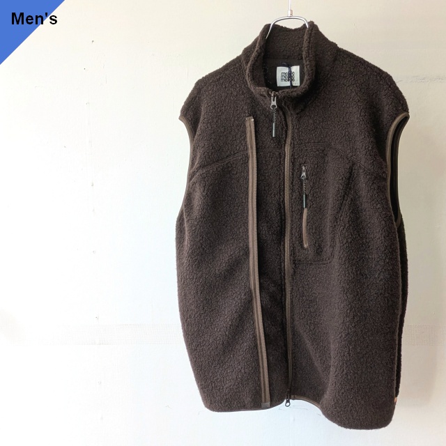 melple ウールパイルベスト Marced Wool Vest （Navy） - C.COUNTLY