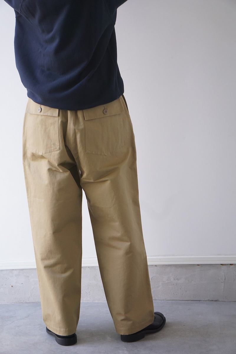 HTS(エイチティーエス) COTTON/LINEN KERSEY BAKER PANTS コットン