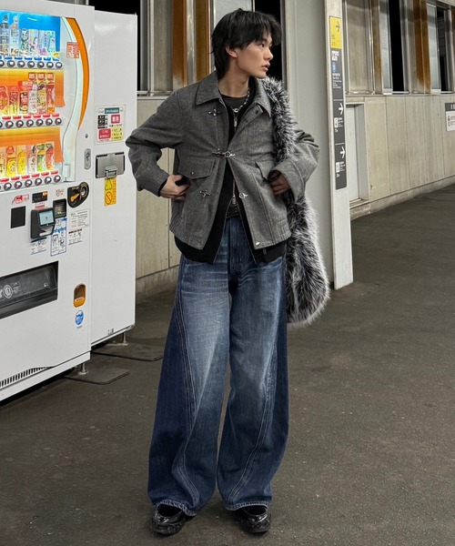 CLEL（クレイル）の「【CLEL】Wool Blend Herringbone Tweed Fireman