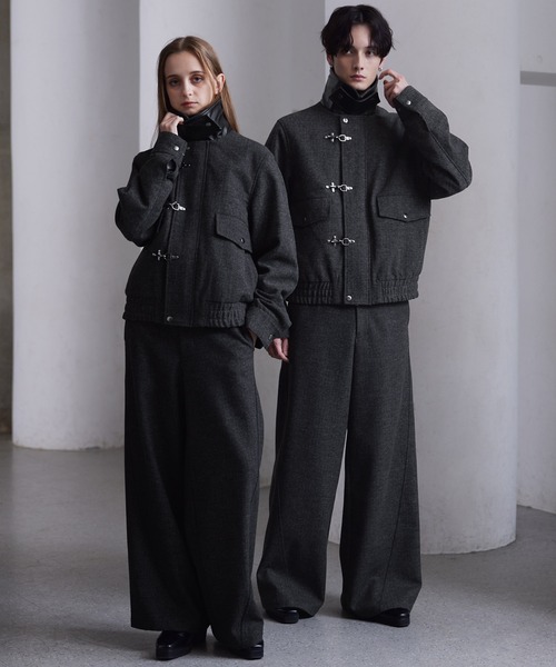 CLEL（クレイル）の「【CLEL】Wool Blend Herringbone Tweed Fireman