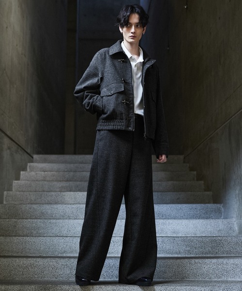 CLEL（クレイル）の「【CLEL】Wool Blend Herringbone Tweed Fireman