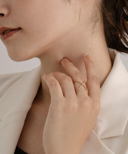 K10】クロスデザインリング（リング）｜JUPITER（ジュピター）の