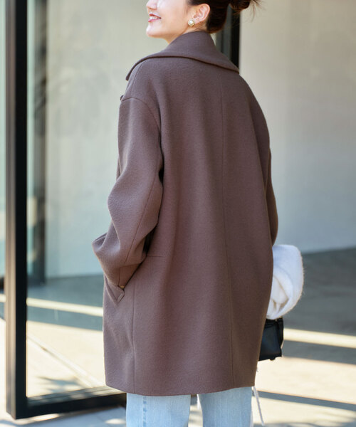 IENA（イエナ）の「super140 ウールコクーンショートコート