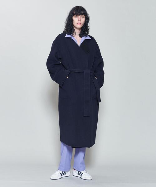 6（ロク）の「＜6(ROKU)＞REVERSIBLE SEWING NO COLLAR COAT/コート