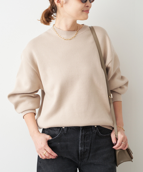 SMOOTH TOP クルーネック プルオーバー（ニット/セーター）｜Deuxieme