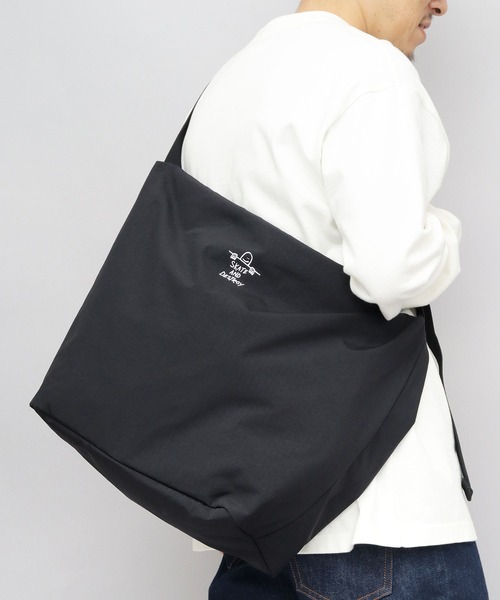 セール】撥水加工 リップストップナイロン ビッグショルダーバッグ