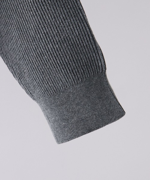 CLEL】Basic/Spray Rib Knit Shirt Cardigan / ベーシック/スプレー畦