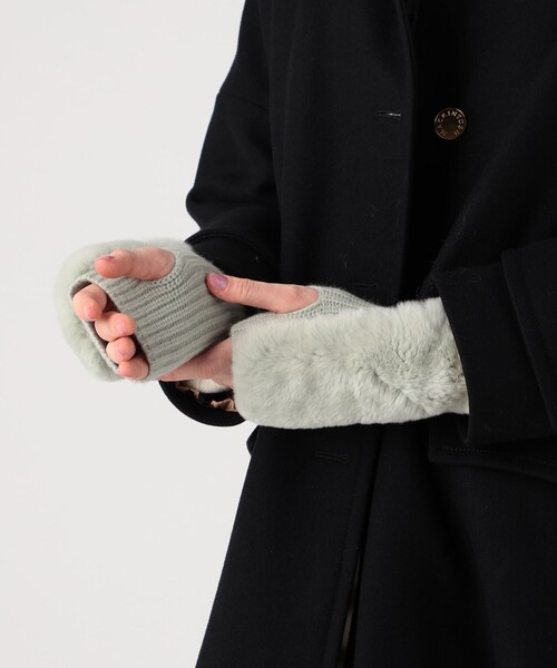 セール】YVES SALOMON レッキスファーコンビグローブ（手袋）｜YVES