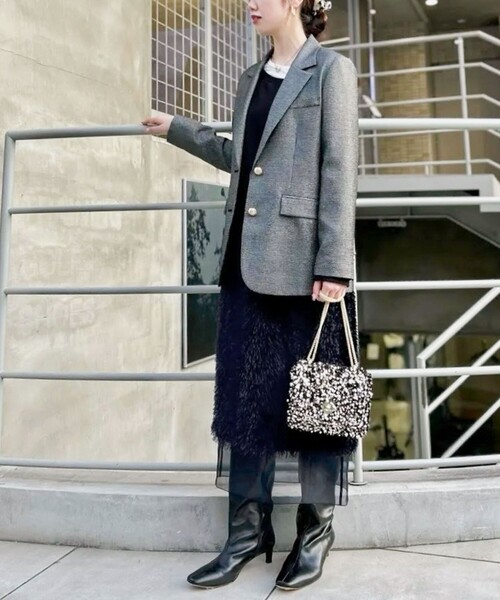 NOLLEY'S Sophi（ノーリーズソフィ）の「ラメ混ツイードオーバー