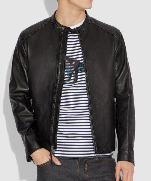 レザー レーサー ジャケット（ブルゾン）｜COACH（コーチ）の