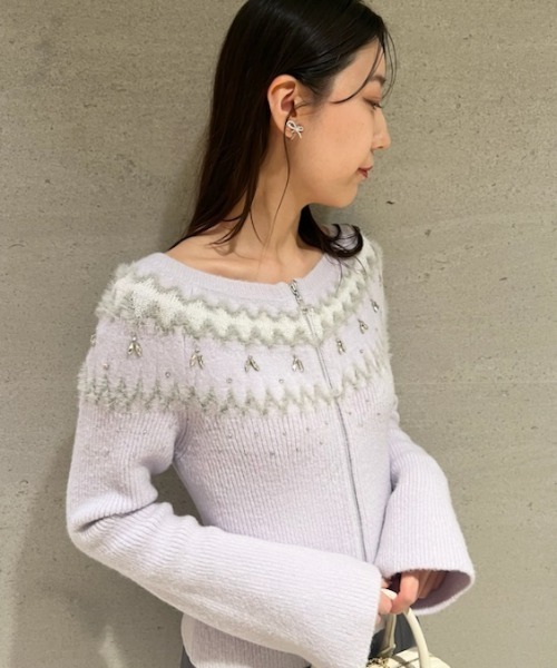 CELFORD（セルフォード）の「フェアアイルジップカーディガン