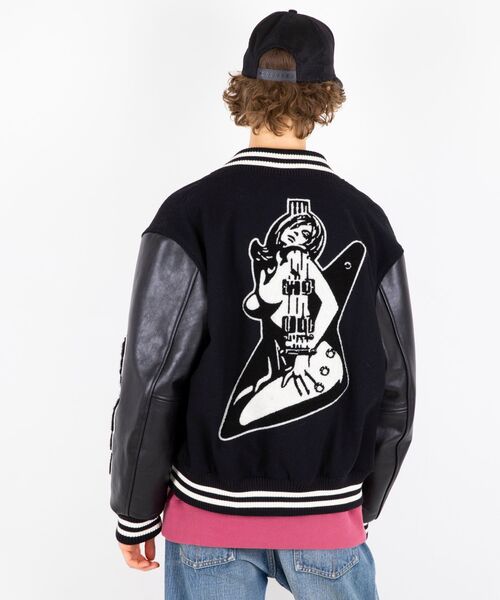 TURN THE MUSIC UP刺繍 スタジャン（スタジャン）｜HYSTERIC GLAMOUR