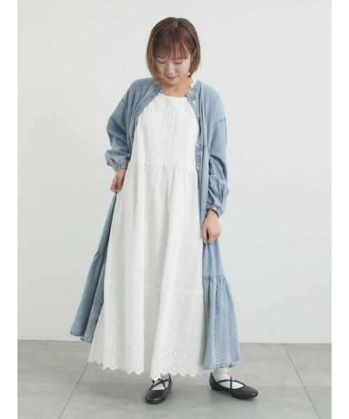 抗菌防臭】スカラップレースペチワンピース（ワンピース）｜Samansa