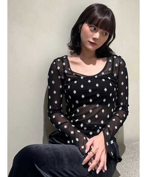 SWAN LAKE U-NECK TOP/スワンレイク Uネックトップ（Tシャツ