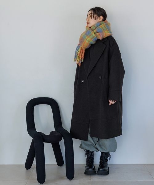 JEANASIS（ジーナシス）の「【WEB限定】ウーリーテックBIGカラーコート