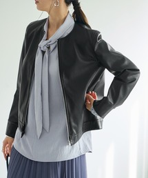 ノーカラージャケット（合成皮革/人工皮革）ファッション通販 - ZOZOTOWN