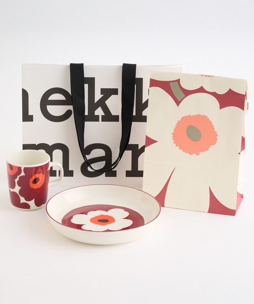 Gift set 】Unikko / mug ＆ plate set（食器）｜marimekko