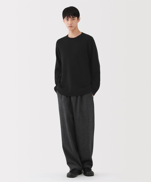 セール】〔MUJI Labo〕紳士 自然の色を生かして染色した ヤク畦編み