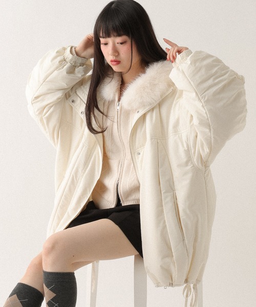 セール】ファーフードニット 627013（ニット/セーター）｜Heather